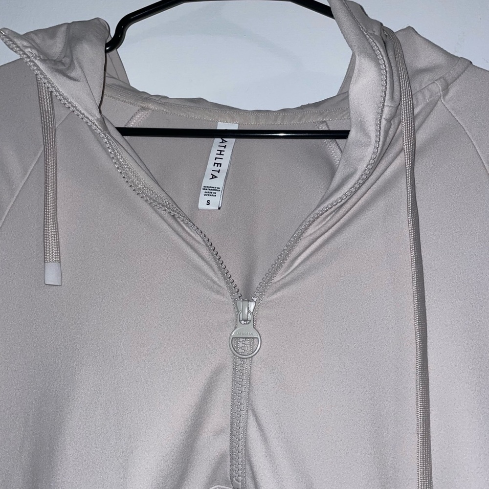 Athleta Beige Half Zip Pullover Jacket Oversized,… - image 3